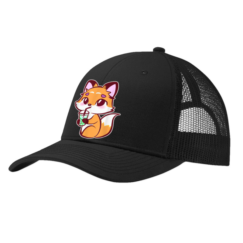 Anime Fox Drinking Bubble Tea Kawaii Pa Trucker Cap by Renew | Artistshot