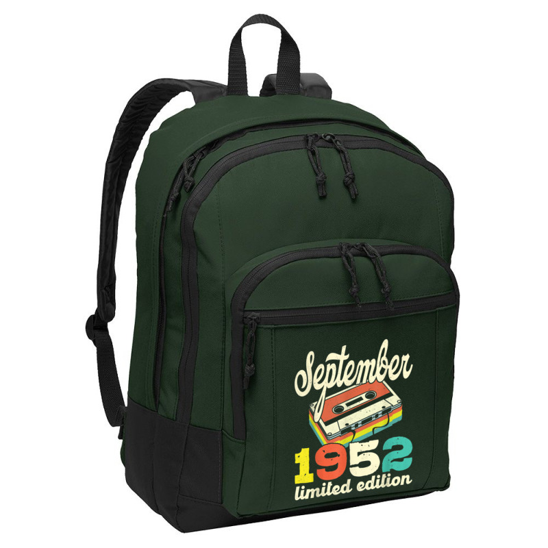 70th Birthday September 1952 Retro Cassette Limited Edition Basic Backpack | Artistshot