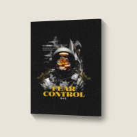 Astronaut Fear Control Portrait Canvas Print | Artistshot