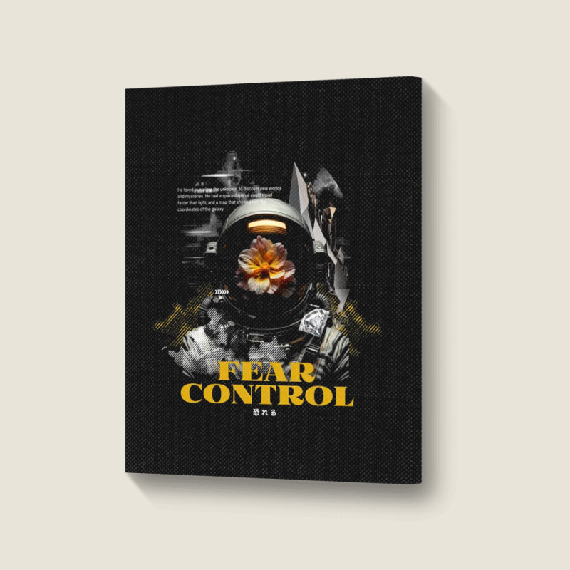 Astronaut Fear Control Portrait Canvas Print | Artistshot