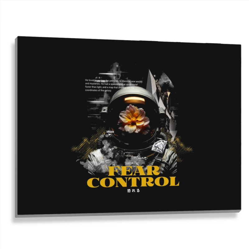 Astronaut Fear Control Metal Print Horizontal | Artistshot