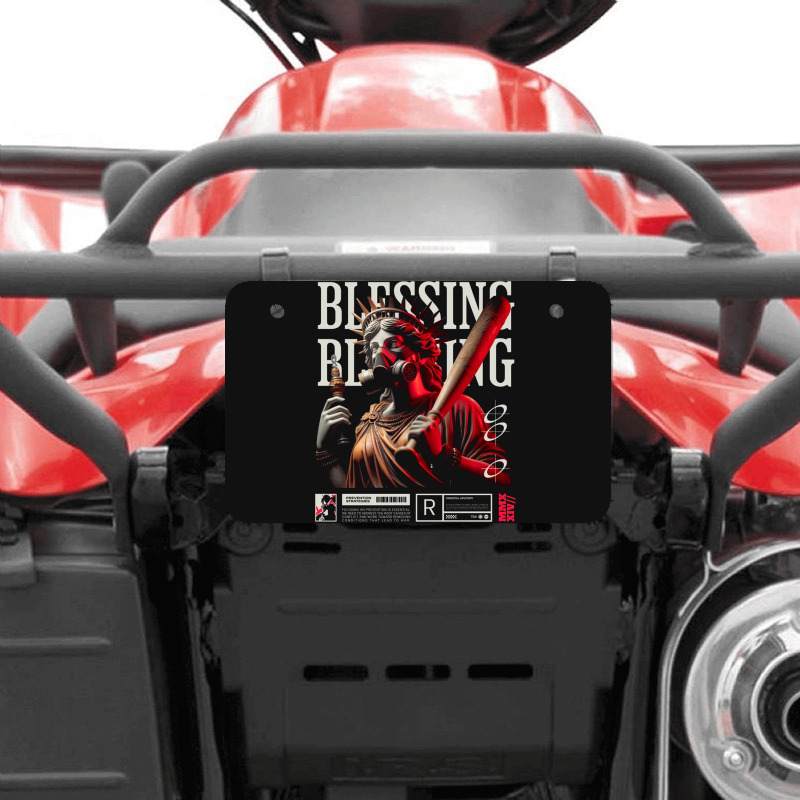 Blessing God Atv License Plate | Artistshot