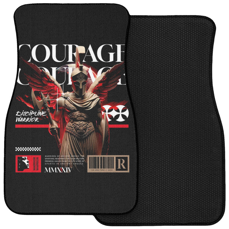 Courage And Discipline Warrior Front Car Mat | Artistshot