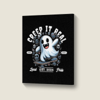 Creep It Real - Skateboard Ghost Portrait Canvas Print | Artistshot