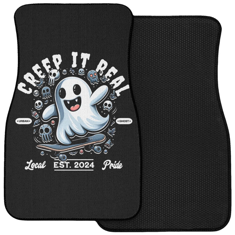 Creep It Real - Skateboard Ghost Front Car Mat | Artistshot