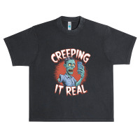 Creeping It Real Funny Zombie Selfie Design For Ha Urban Heavy T-shirt | Artistshot