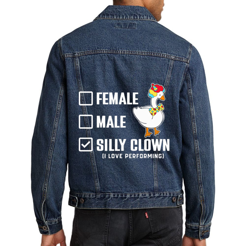 Funny Clown Perform Love Men Denim Jacket | Artistshot