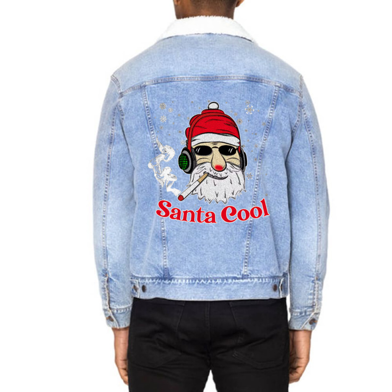 Santa Cool Unisex Sherpa-lined Denim Jacket | Artistshot