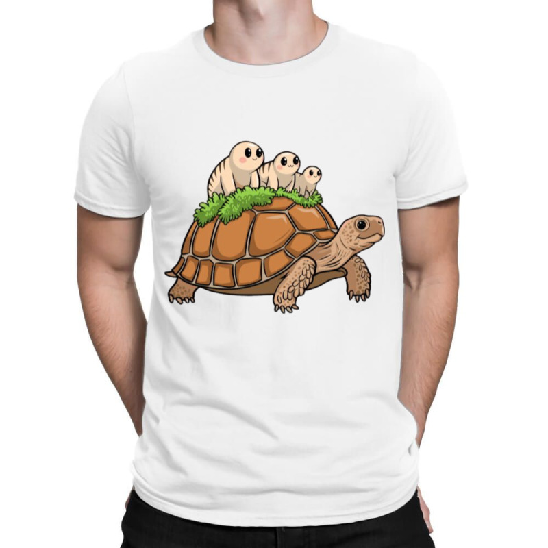 Tortoise Carrying Tardigrade Family On Flexfit Fit T-shirt | Artistshot