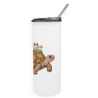 Tortoise Carrying Tardigrade Family On Flexfit Fit Skinny Tumbler | Artistshot