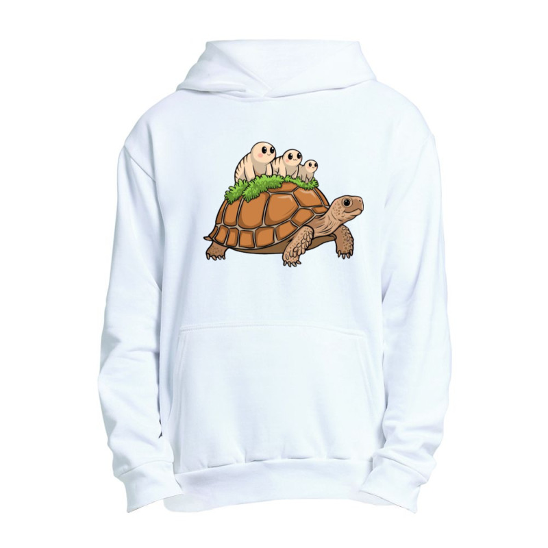 Tortoise Carrying Tardigrade Family On Flexfit Fit Urban Pullover Hoodie | Artistshot