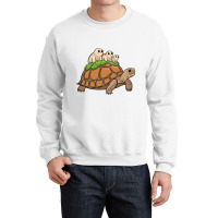 Tortoise Carrying Tardigrade Family On Flexfit Fit Crewneck Sweatshirt | Artistshot