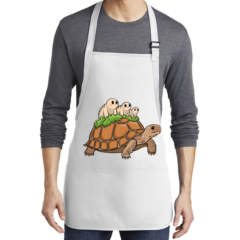 Tortoise Carrying Tardigrade Family On Flexfit Fit Medium-length Apron | Artistshot