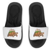 Tortoise Carrying Tardigrade Family On Flexfit Fit Slide Sandal | Artistshot