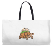 Tortoise Carrying Tardigrade Family On Flexfit Fit Weekender Totes | Artistshot