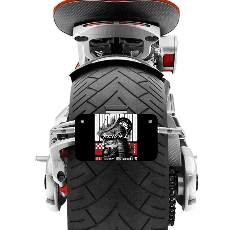 Justified Samurai Motorcycle License Plate | Artistshot