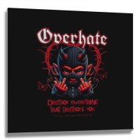 Overhate Metal Print Square | Artistshot