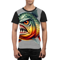 Fierce Piranha Attack Graphic T-shirt | Artistshot