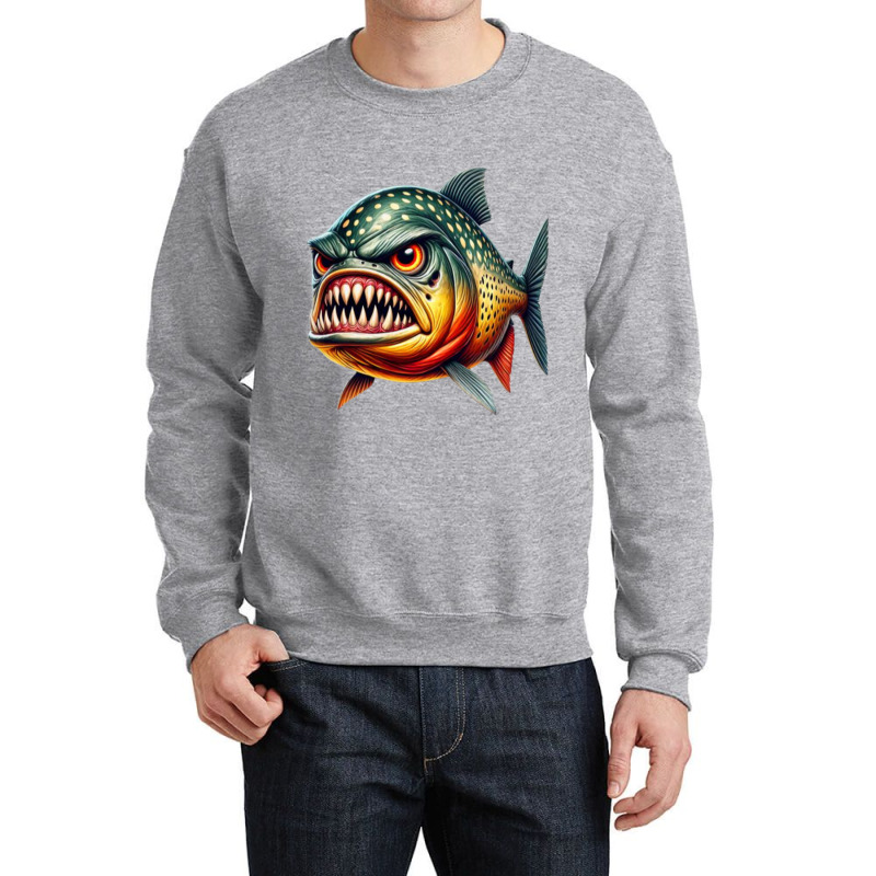 Fierce Piranha Attack Crewneck Sweatshirt | Artistshot