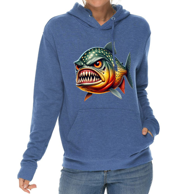 Fierce Piranha Attack Lightweight Hoodie | Artistshot