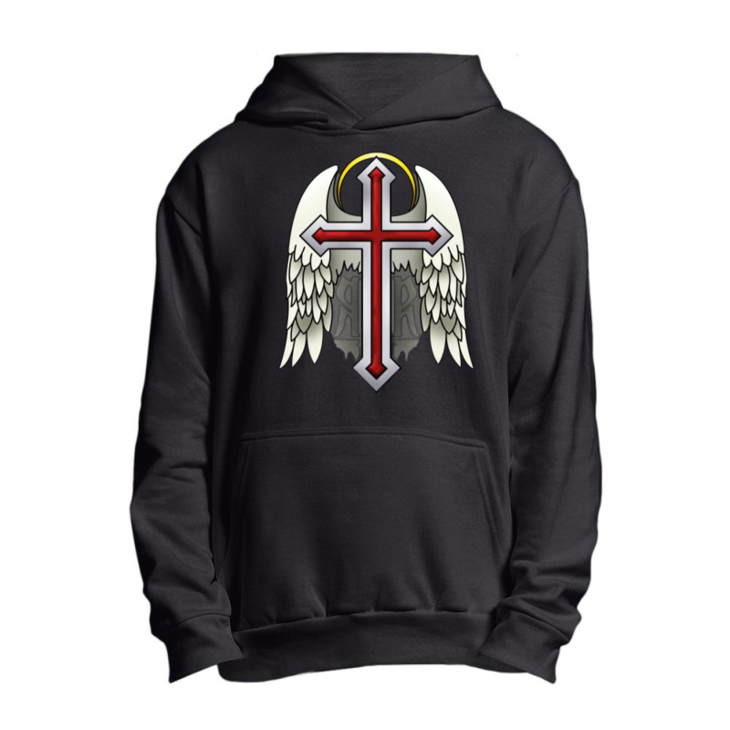 Guardian Winged Cross Urban Pullover Hoodie | Artistshot