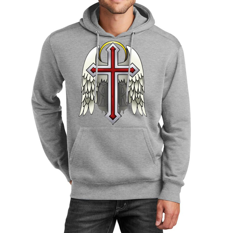 Guardian Winged Cross Unisex Hoodie | Artistshot