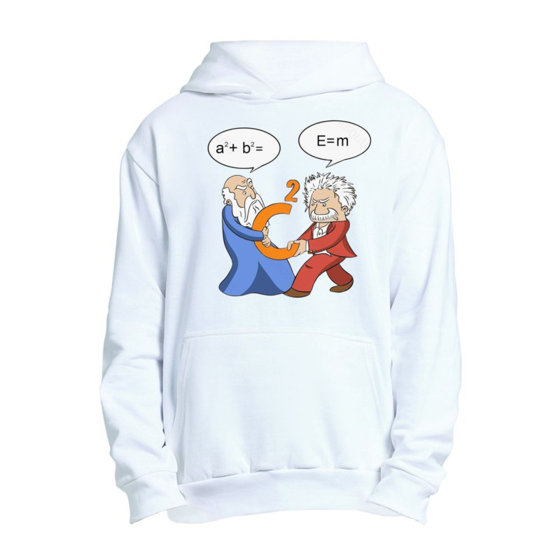 Geek Nerdy Pythagoras Vs Einstein Urban Pullover Hoodie | Artistshot