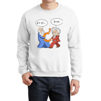 Geek Nerdy Pythagoras Vs Einstein Crewneck Sweatshirt | Artistshot