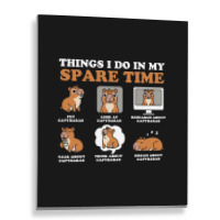 Capybara Lover Things I Do In My Spare Time Metal Print Vertical | Artistshot