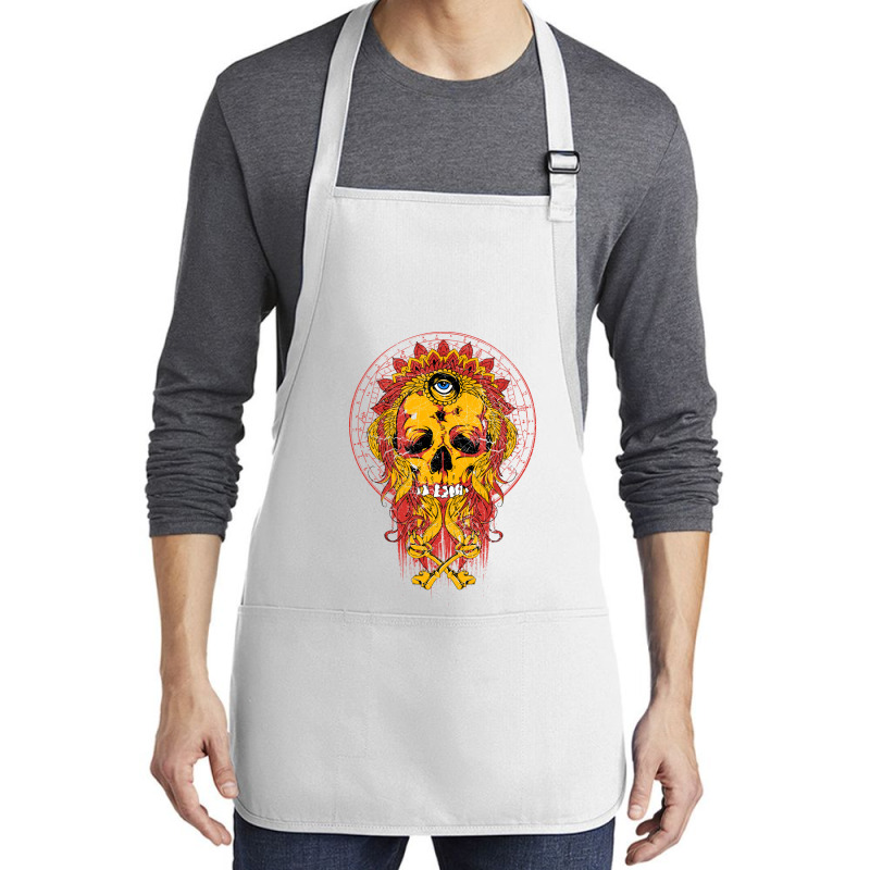 Skull, Skulls, Skeleton, Eyes Medium-length Apron | Artistshot