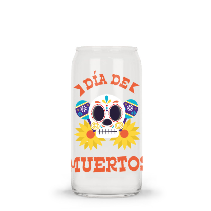 Dia De Muertos, Skull, Skeleton, Flowers Glass Tumbler | Artistshot