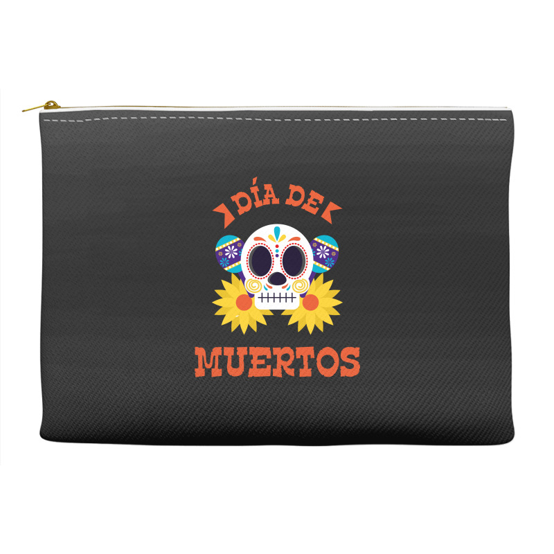 Dia De Muertos, Skull, Skeleton, Flowers Accessory Pouches | Artistshot