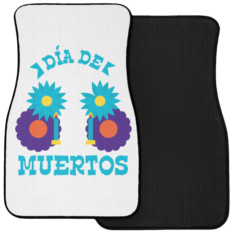 Dia De Muertos, Flowers Front Car Mat | Artistshot