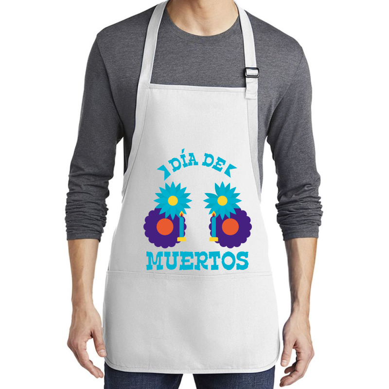 Dia De Muertos, Flowers Medium-length Apron | Artistshot