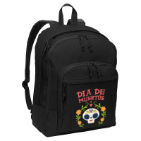 Dia De Muertos, Skull, Skulls, Skeleton, Flowers Basic Backpack | Artistshot