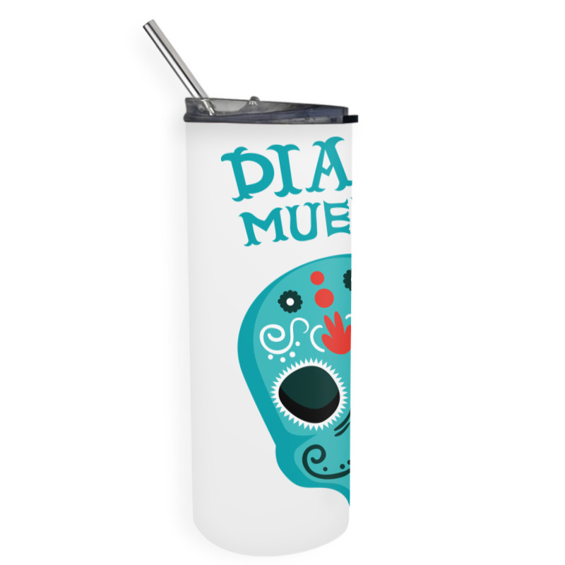 Dia De Muertos, Skull, Skulls, Skeleton Skinny Tumbler | Artistshot