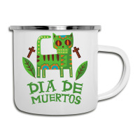 Dia De Muertos, Cat, Cats, Skull, Skulls, Skeleton Camper Cup | Artistshot