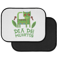 Dia De Muertos, Cat, Cats, Skull, Skulls, Skeleton Rear Car Mat | Artistshot