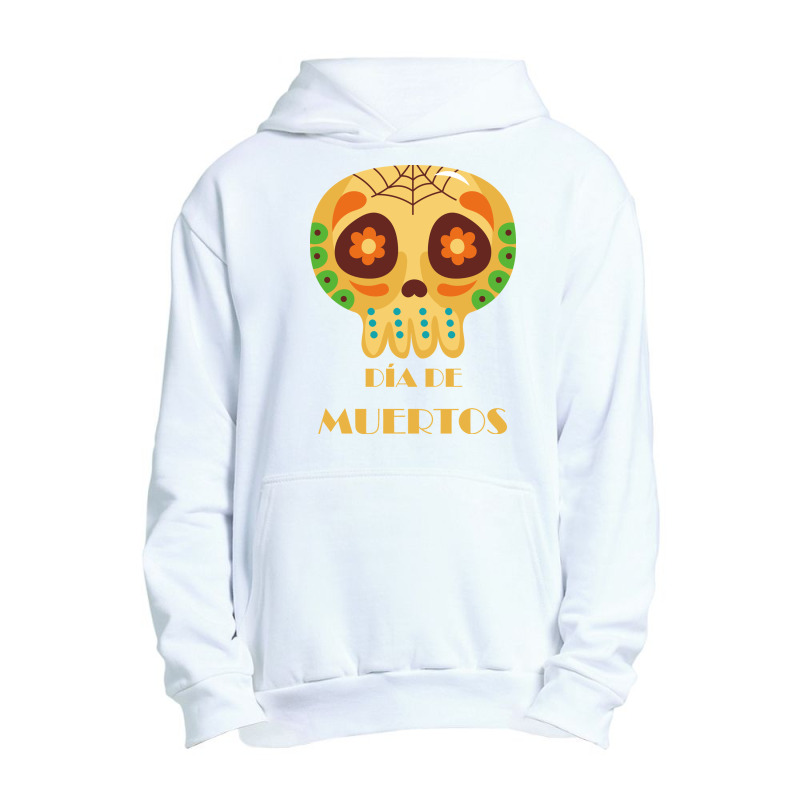 Dia De Muertos, Skull, Skulls, Skeleton, Flowers Urban Pullover Hoodie | Artistshot