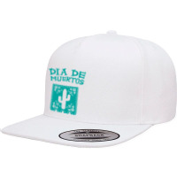 Dia De Muertos, Catus, Flowers 5 Panel Snapback Cap | Artistshot