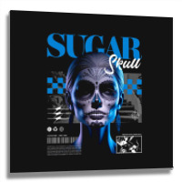 Sugar Skull Girl Metal Print Square | Artistshot