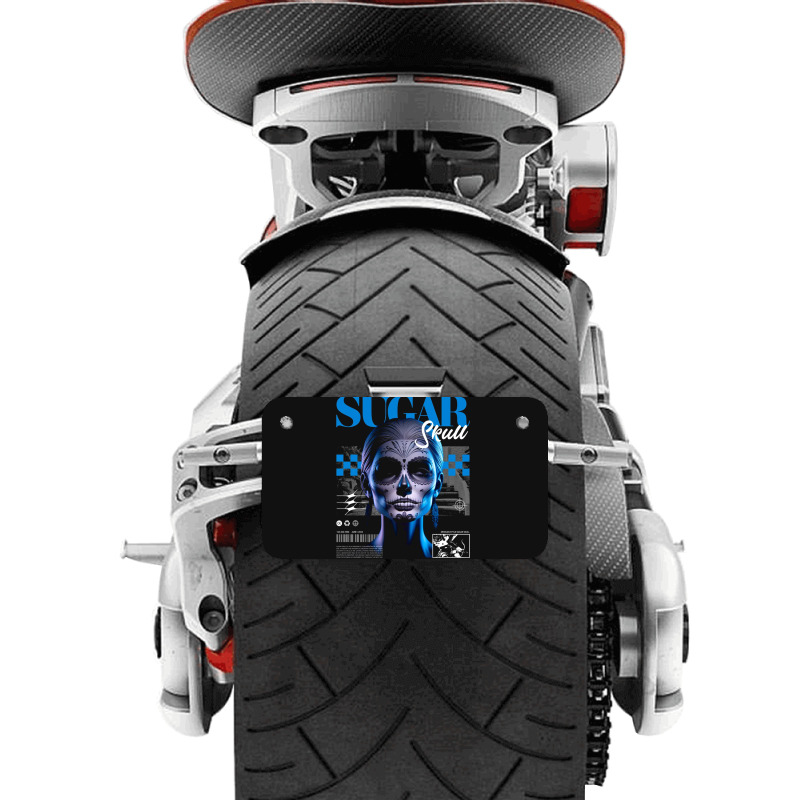 Sugar Skull Girl Motorcycle License Plate | Artistshot