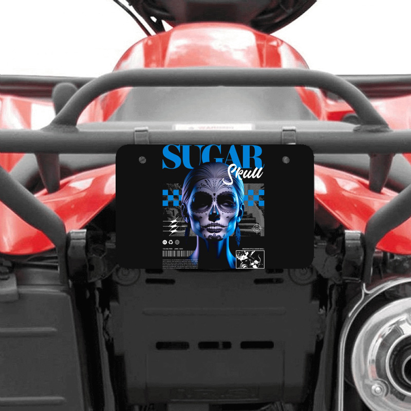 Sugar Skull Girl Atv License Plate | Artistshot