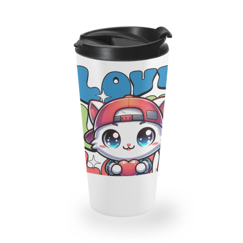 Cat Love Travel Mug | Artistshot