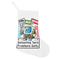 Retro Computer Master Cute Mascot Holiday Stocking | Artistshot