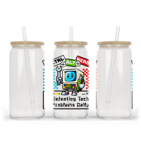 Retro Computer Master Cute Mascot Glass Tumbler | Artistshot