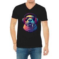 Dj Manatee V-neck Tee | Artistshot