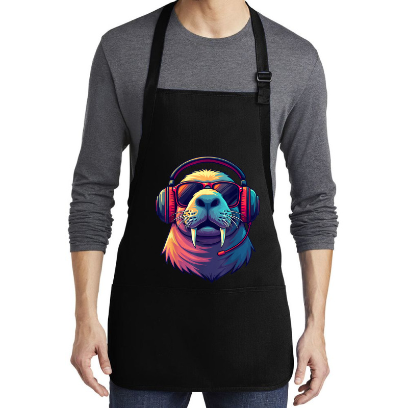 Dj Manatee Medium-length Apron | Artistshot