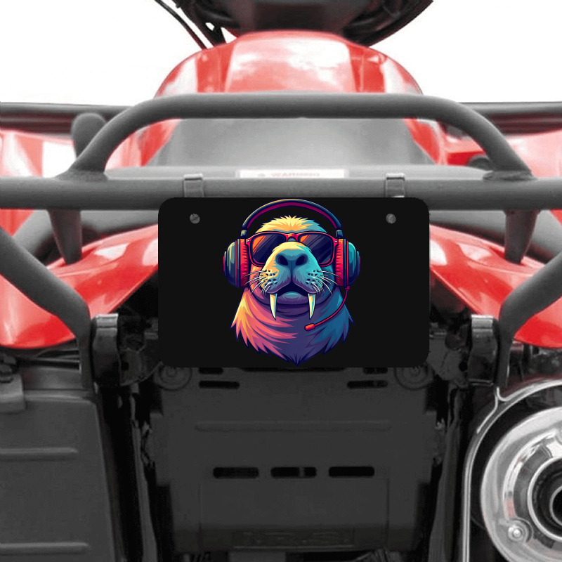 Dj Manatee Atv License Plate | Artistshot