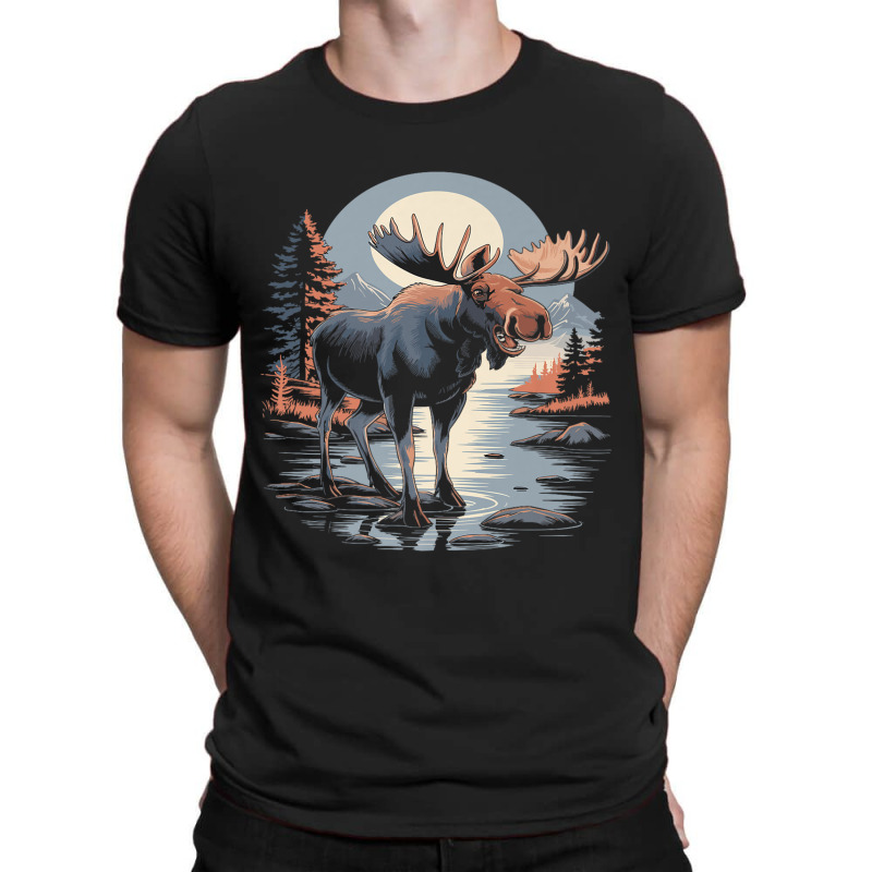 Moon Moose T-shirt | Artistshot